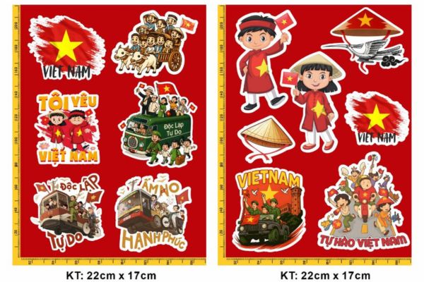 In sticker mừng lễ 30-4 đẹp, thiết kế theo yêu cầu