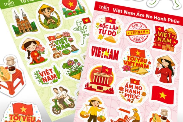 In sticker mừng lễ 30-4 đẹp, thiết kế theo yêu cầu