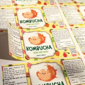 In tem nhãn kombucha đẹp, thiết kế theo yêu cầu