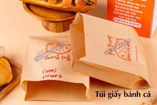 In túi giấy đựng bánh cá đẹp, giá rẻ