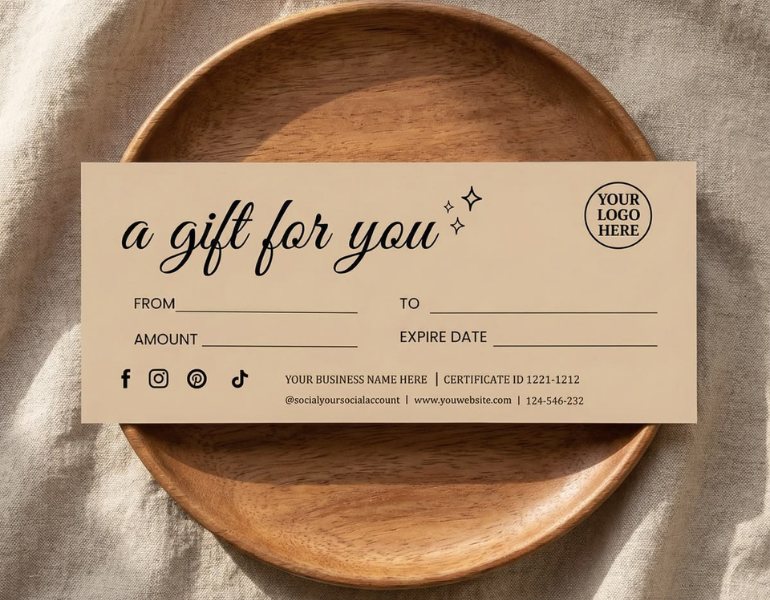 In voucher giấy kraft chuẩn