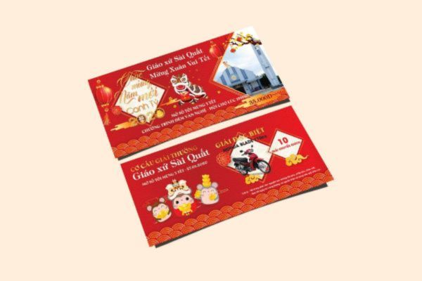 In voucher trúng thưởng đẹp, thiết kế chuyên nghiệp