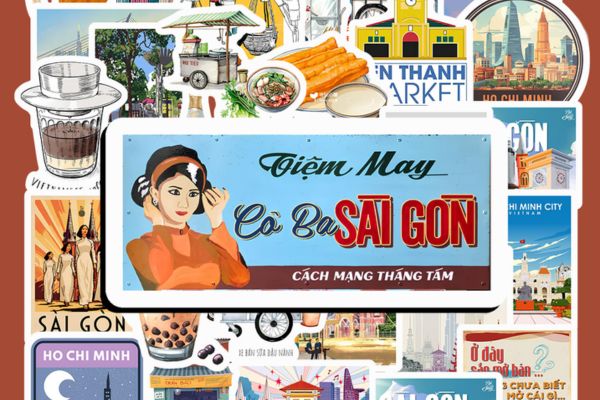 Bộ sticker Sài Gòn đẹp, thiết kế theo yêu cầu