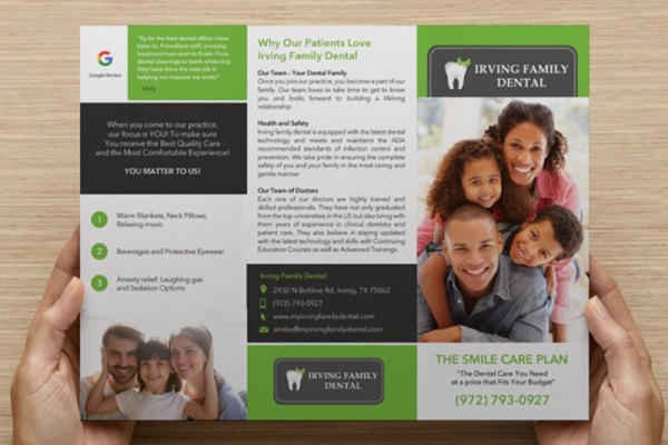 In Hoa Long nhận thiết kế và in ấn mẫu brochure nha khoa chuyên nghiệp
