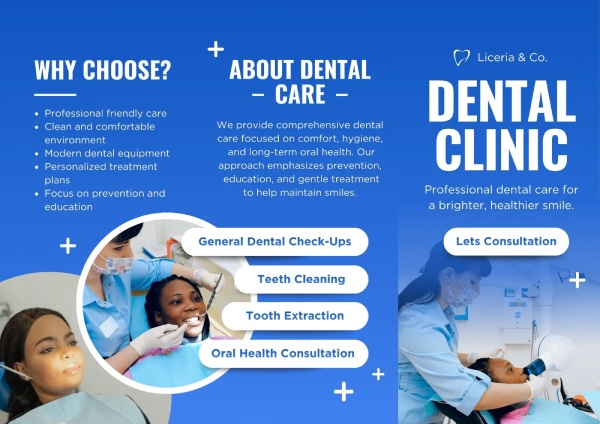 In Hoa Long nhận thiết kế và in ấn mẫu brochure nha khoa lấy ngay