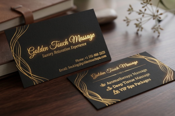 Mẫu card visit massage cao cấp