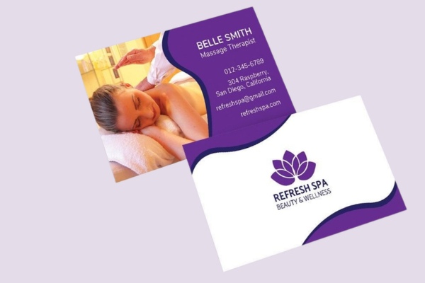 Mẫu card visit massage nhẹ nhàng