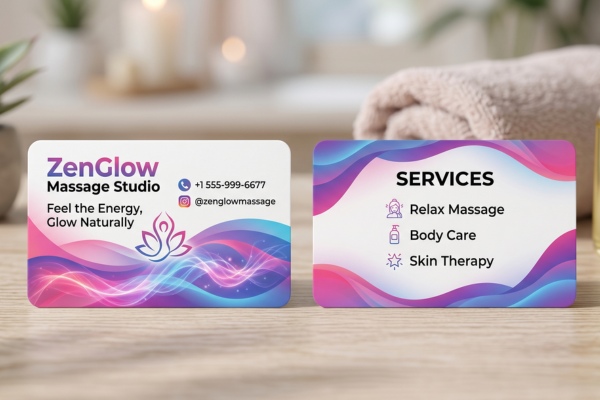 Mẫu card visit massage sáng tạo
