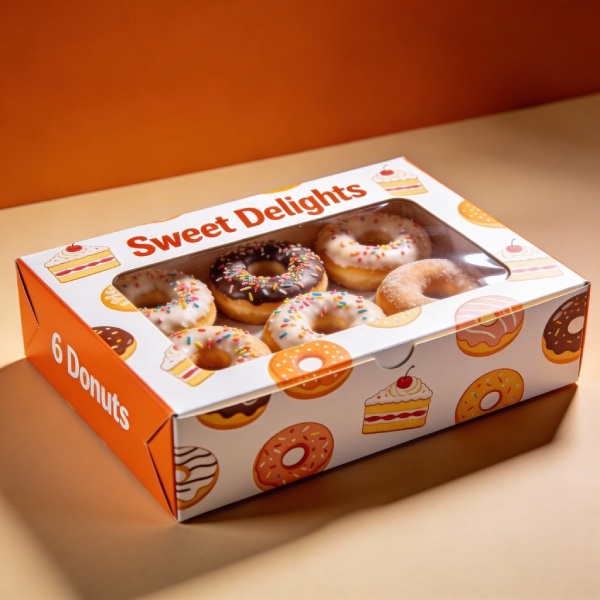 In Hoa Long nhận thiết kế và in ấn mẫu hộp đựng bánh donut đẹp