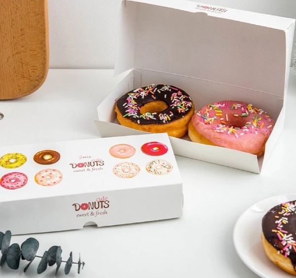 In Hoa Long nhận thiết kế và in ấn mẫu hộp đựng bánh donut lấy ngay
