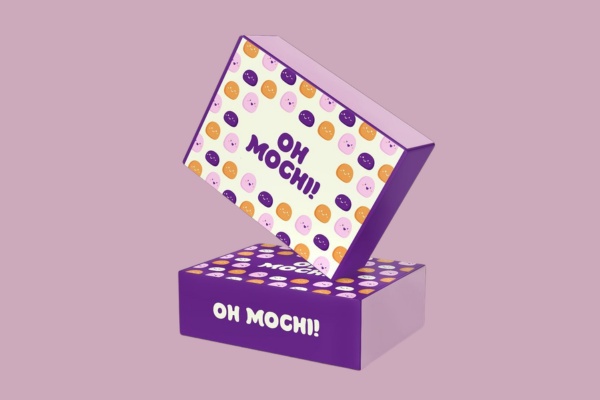 Mẫu hộp giấy đựng bánh mochi nổi bật