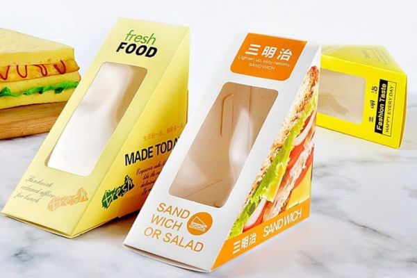 Mẫu hộp giấy đựng sandwich đẹp, chất lượng cao
