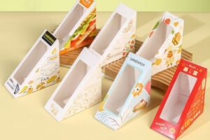 Mẫu hộp giấy đựng sandwich đẹp, chất lượng cao