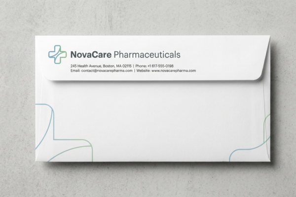 In phong bì công ty dược tối giản