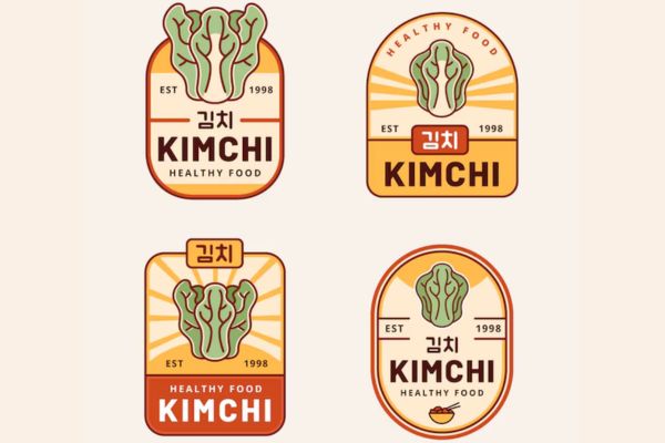 Mẫu tem nhãn kim chi đẹp, thiết kế theo yêu cầu