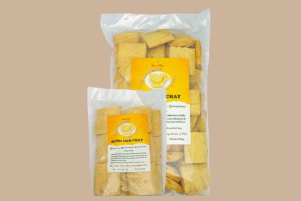 Mẫu in tem nhãn sườn non chay an toàn