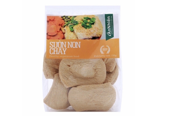 Mẫu in tem nhãn sườn non chay đẹp mắt