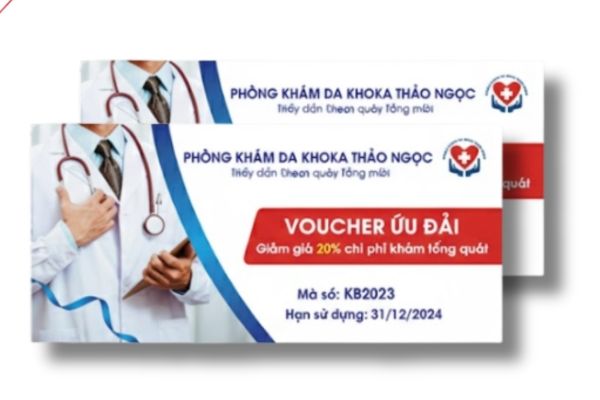 Mẫu voucher phòng khám đẹp, chất lượng cao