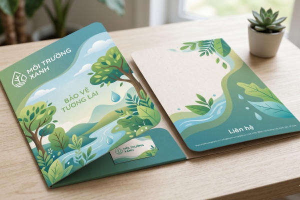 Mẫu kẹp file công ty môi trường độc đáo