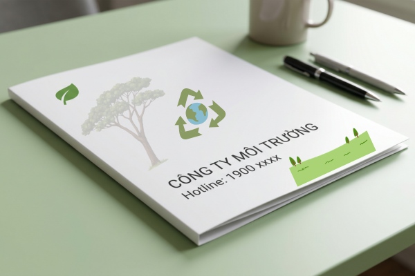 Mẫu kẹp file công ty môi trường tối giản