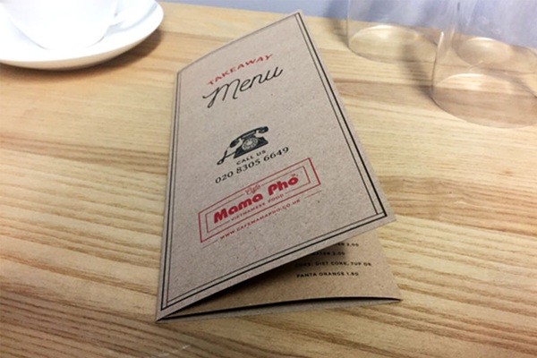 In Hoa Long nhận thiết kế và in ấn mẫu menu giấy kraft chuyên nghiệp