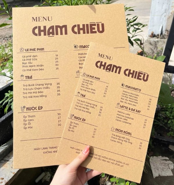 In Hoa Long nhận thiết kế và in ấn mẫu menu giấy kraft theo yêu cầu