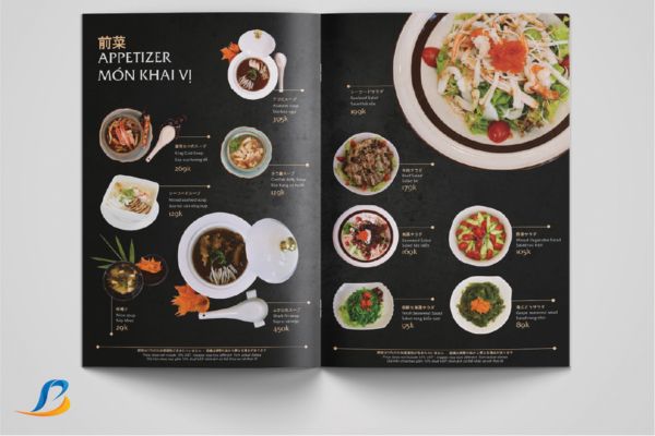 Menu nhà hàng Trung Hoa đẹp, giá rẻ