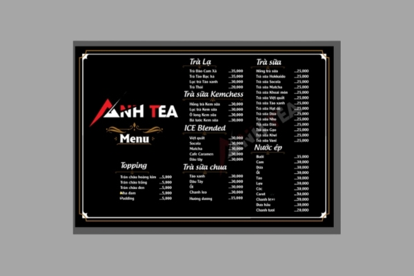 Kho Mẫu Menu Quán Net Đẹp Mắt Nhất