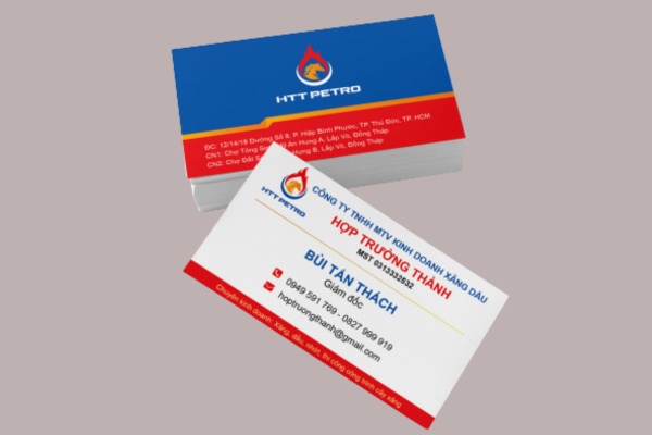 Mẫu name card dầu nhớt màu sắc nổi bật