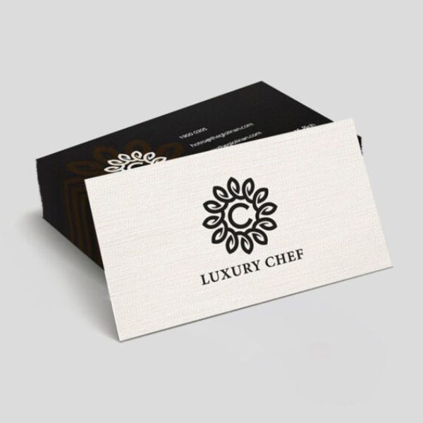 In Hoa Long nhận thiết kế và in ấn mẫu Name Card Đen Trắng Tối Giản chuyên nghiệp