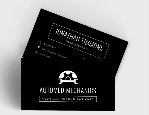 In Hoa Long nhận thiết kế và in ấn mẫu Name Card Đen Trắng Tối Giản lấy ngay