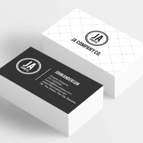 In Hoa Long nhận thiết kế và in ấn mẫu Name Card Đen Trắng Tối Giản sang trọng