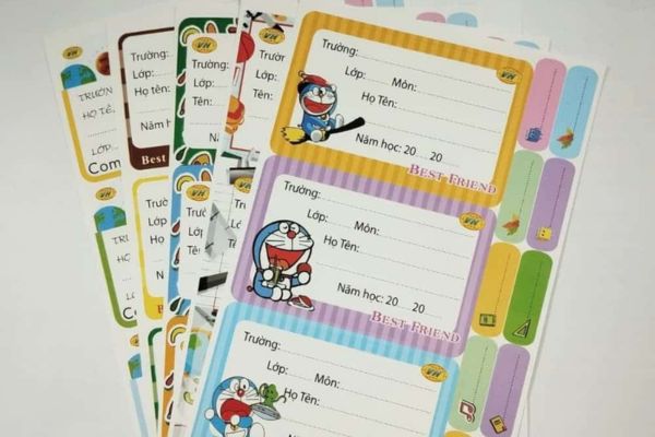Mẫu nhãn vỏ Doraemon đẹp, giá rẻ