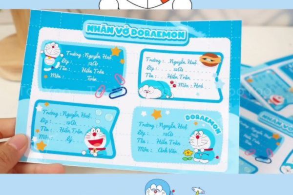Mẫu nhãn vỏ Doraemon đẹp, giá rẻ