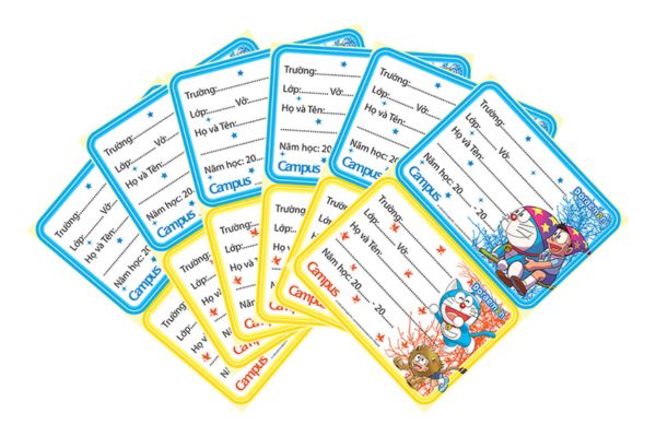 Mẫu nhãn vỏ Doraemon đẹp, giá rẻ