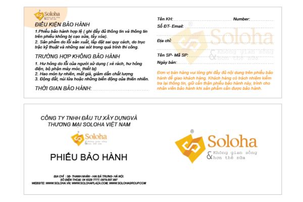 Mẫu phiếu bảo hành nội thất đẹp, thiết kế theo yêu cầu