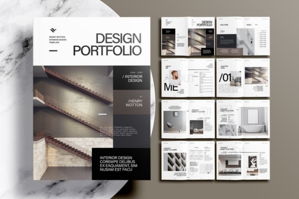 Mẫu portfolio kiến trúc đẹp mắt