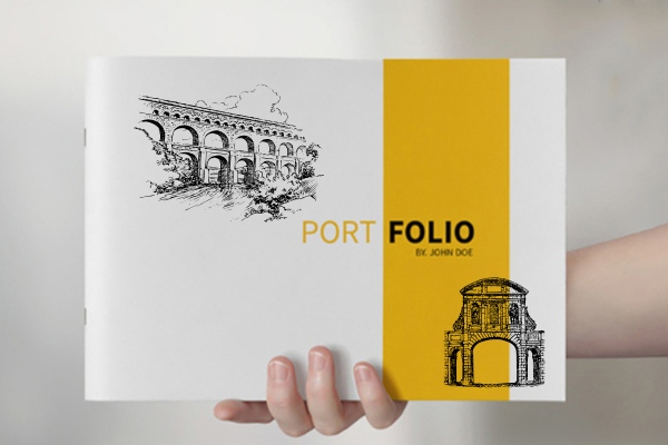 Mẫu portfolio kiến trúc đóng ghim gáy