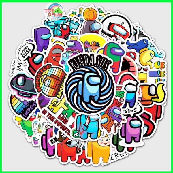 In Hoa Long nhận thiết kế và in ấn mẫu sticker among us chuyên nghiệp
