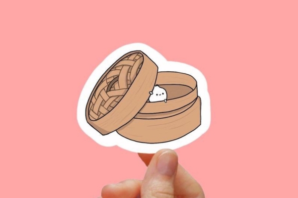 Mẫu sticker bánh bao cute, nổi bật