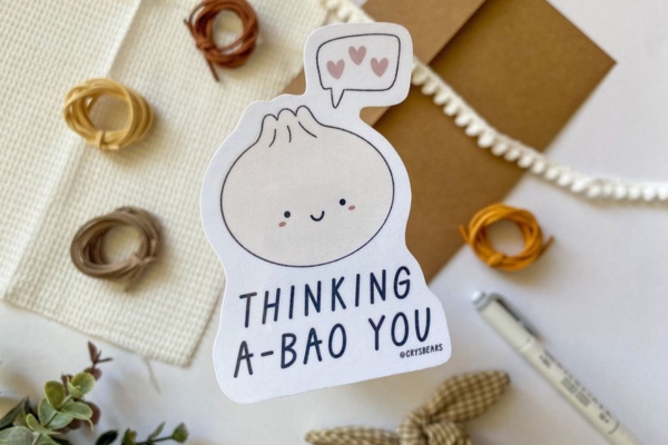Mẫu sticker bánh bao hiện đại