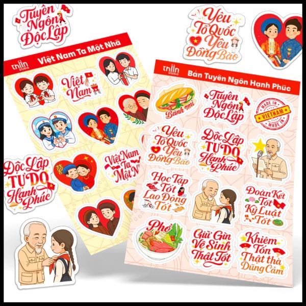 In Hoa Long nhận thiết kế và in ấn mẫu sticker chào mừng Quốc Khánh 2/9 chất lượng