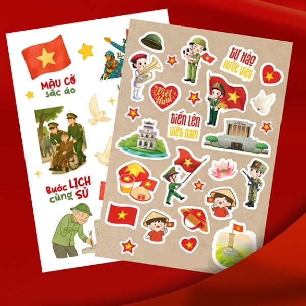 In Hoa Long nhận thiết kế và in ấn mẫu sticker chào mừng Quốc Khánh 2/9 đẹp