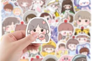 Mẫu sticker cô gái đẹp, thiết kế theo yêu cầu