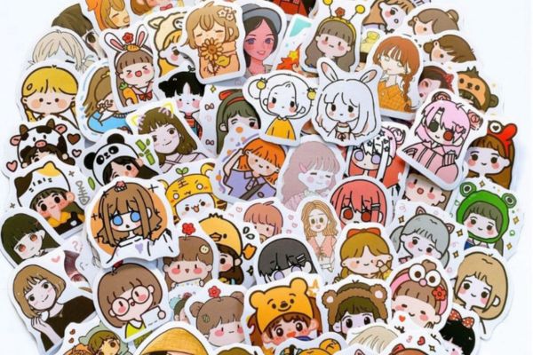 Mẫu sticker cô gái đẹp, thiết kế theo yêu cầu