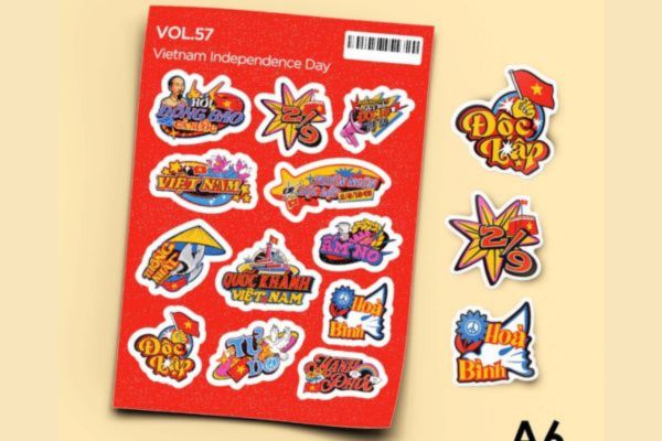 In sticker mừng lễ 30-4 đẹp, thiết kế theo yêu cầu