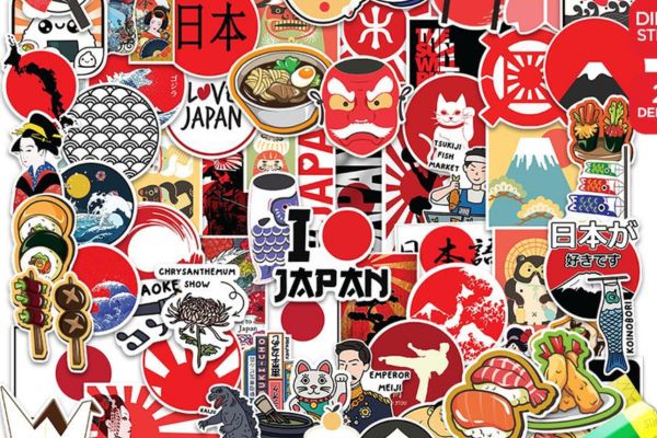 Bộ sticker Nhật Bản đẹp, thiết kế theo yêu cầu