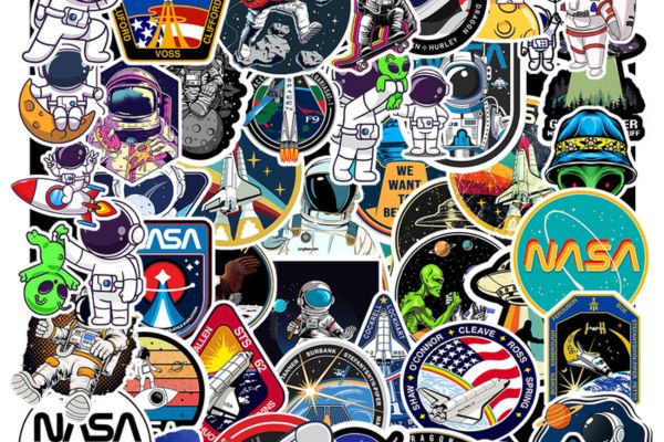 Bộ sticker phi hành gia đẹp, thiết kế theo yêu cầu