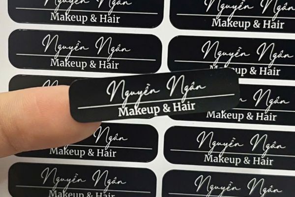 Mẫu sticker tên thợ makeup đẹp, chất lượng cao