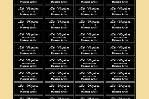 Mẫu sticker tên thợ makeup đẹp, chất lượng cao